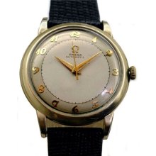 Omega Vintage 50's Early Bumper Automatic Men's Watch Original Twotone Dial