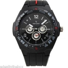 On Sale Black Sports/casual/fashion Men Boy Quartz Analog Wrist Watch