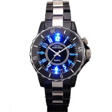 Original Ohsen White Black 7 Led Colors Mens Ladies Lady Women Sport Wrist Watch