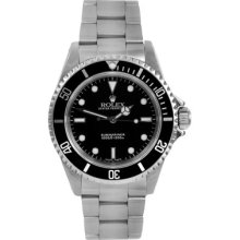 Original Rolex Mens Stainless Steel No Date Submariner Black Dial 14060 Mint