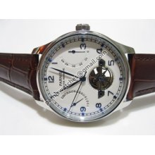 Parnis Automatic Power Reserve Toubillon White Dial Seagull Automatic Watch