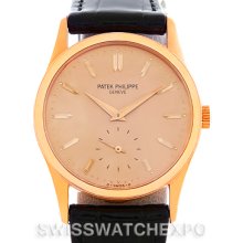 Patek Philippe Calatrava 18k Rose Gold Watch 3796