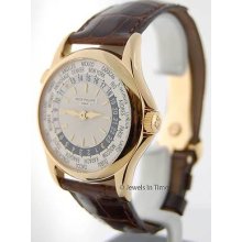 Patek Philippe World Time 5110j 18k Yellow Gold Automatic Jewels In Time
