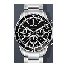Perrelet Seacraft Chrono Steel 45mm Watch - White Dial, Stainless Steel Bracelet A1054/A Chronograph Sale Authentic