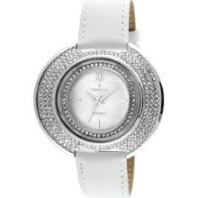 Peugeot J6371SWT Couture White Dial White Leather Women's Watch