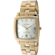 Peugeot Men's Square Goldtone Link Bracelet Watch (Peugeot mens square gold-tone link bracelet watch)