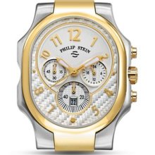 Philip Stein Watch/ Two Tone Chronograph / Stainless Band Included