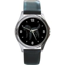 Poodle Custom Watch Leather Band Mens Photo Watch