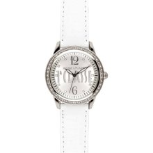 Prima Classe Women's PCD 935S/FB Round Stainless Steel White Leat ...