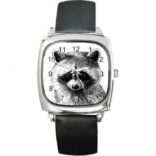 Raccoon Face Animal Art Unisex Wrist Watch