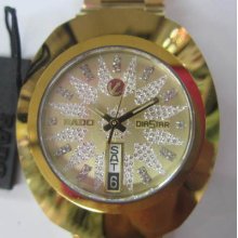 Rado Swiss Men's Watch Diastar Automatic 25 Jewels Sapphire Stainless Gold Tone