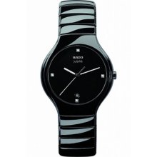 Rado True Jubile 40mm Watch - Black Dial, Black Ceramic Bracelet R27653742 Sale Authentic