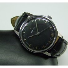 Rare 50's Zenith Black Dial Manual Wind Man's Watch