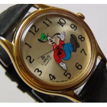 Rare Seiko Goofy Backwards Running Gold Watch
