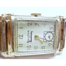 Rare Vintage 1949 Bulova Excellency 21jewels Fancy Lugs Watch Service Cal. 7ak