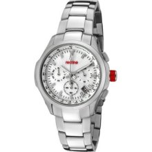 Red Line Womens Starter Chronograph White Mop Dial Stainless Steel With Subdials