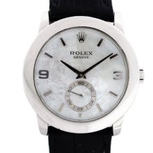 Rolex Cellini 5240 Platinum Mother Of Pearl Dial Watch