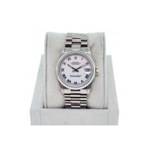Rolex Datejust 68279 Midsize Presidential 18K White Gold Watch