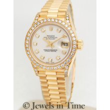 Rolex Datejust 79158 A President 18k Yellow Gold & Diamond Ladies Watch boxbooks