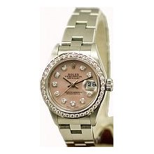 Rolex Datejust Ladies Pink MOP Diamond Dial - Stainless Steel Preowned