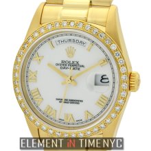 Rolex Day-Date President 36mm 18k Yellow Gold Diamond Bezel