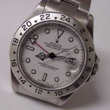 Rolex Explorer Ii Oyster Perpetual Date Mens, S/steel White Dial Cal.3185