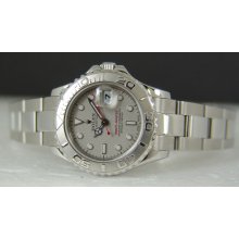 ROLEX - Ladies 29mm Platinum & Stainless Yachmaster - Platinum Index Dial - 169622