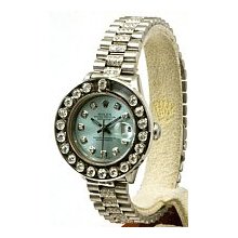 Rolex Ladies Watch Datejust - Steel - Ice Blue Diamond Dial Pre-Owned