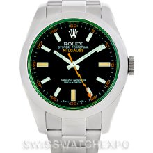Rolex Milgauss Green Crystal Mens Watch 116400V
