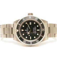 Rolex Seadweller Steel Black Dial & Bezel Mens Watch 16600 Y Serial Box & Papers
