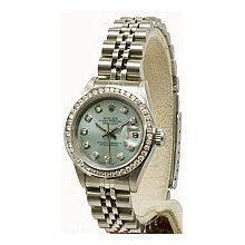 Rolex Women's Datejust Watch Ice Blue Diamond Dial - Jubilee Bracelet