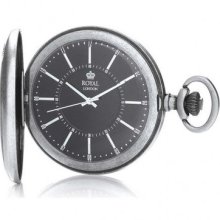 Royal London S. Steel Open Face Silver Pocket Watch