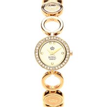 Royal London Women's Quartz Watch With Gold Dial Analogue Display And Gold Stainless Steel Bracelet 20127-02