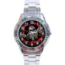 Rude Skull Stainless Steel Analogue Men’s Watch For Gift