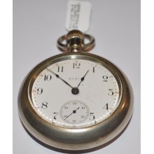 SALE PRICED - Silveroid Size 18 Elgin 7 Jewel Open Face Pocket Watch