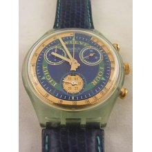 Scg104 Swatch - 1994 Chrono Hitch Hiker Hands Glow Gold