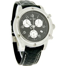 Sector 850 Chronograph Mens Black Leather Band Quartz Watch 2651905015