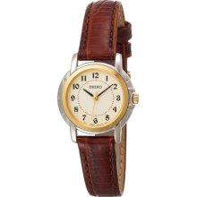 Seiko Brown Leather Strap Ladies Watch SXGA02