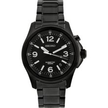 Seiko Kinetic Black Ion-plated Mens Watch Ska465