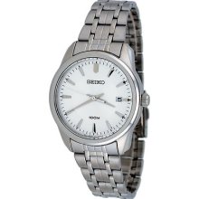Seiko Men's Sgeg01p1 Silver Dial Stainless Steel Watch