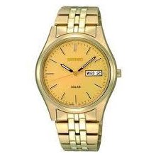 Seiko Men's Sne036 Gold Tone Solar Champagne Dial Watchbig Salegreat Price