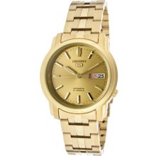 Seiko Men's Snkk76 Gold Plated Stainless Steel Analog Watch $225