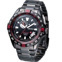 Seiko Seiko 5 Mechanical Watch All Black Red Ssa113j1 Made In Japan
