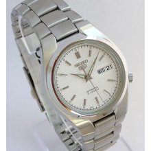 Seiko Silver Dial Day/date Men's Automatic Watch- 4
