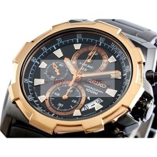 Seiko SNDD54P1 Lord Gents Chronograph Black Watch