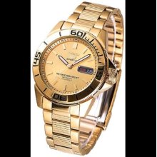 Seiko Snze14 Mens Sports Gold Tone Automatic Dial Watch