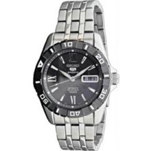 Seiko Snzh83 Mens Seiko 5 Automatic Black Dial Bezel Watch