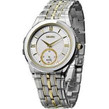 Seiko Srk010 Le Grand Sport -second Hand Subdial Gold And Stainless Silver Dial