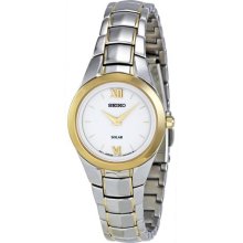 Seiko White Dial two-tone Ladies Watch SUP108 ...