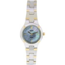 Seiko Women's Sup066 Stainless Steel Analog With Mother-of-pearl Dial Watch